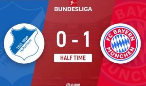 华体会体育注册-半场-拜仁暂1-0霍芬海姆 奥利塞任意球直接破门